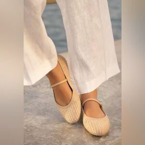 M Gemi light Tan margarita Woven Women's Flats 36.5 sold out